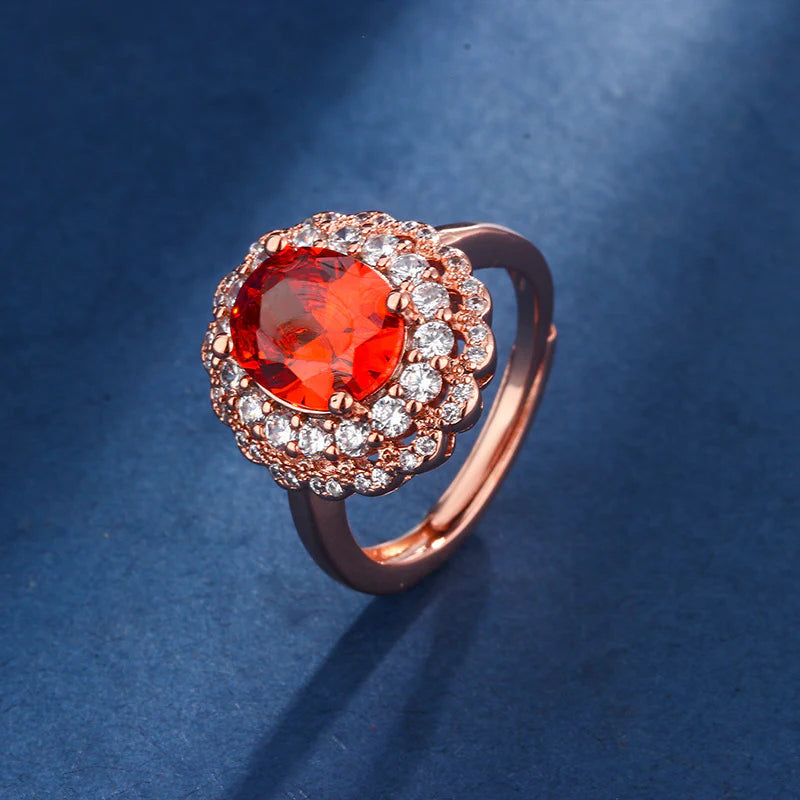 Sarina Bloom Set | 16k Rose Gold Finish – SOPHIA'S JEWELS